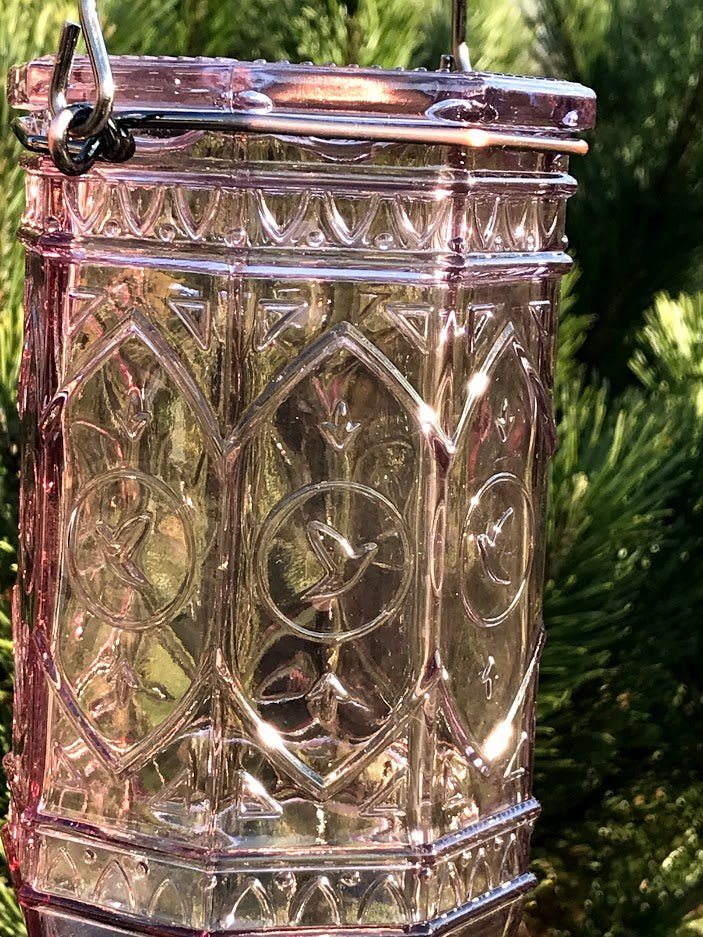 Hummingbird Feeder Pretty in PINK Antique-Inspired