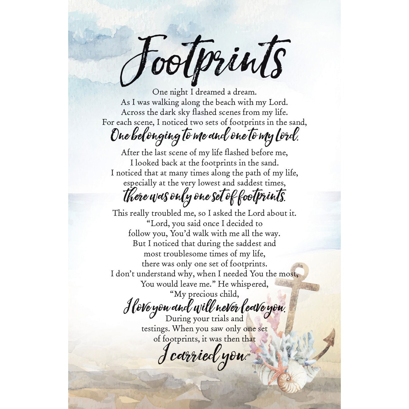 Dexsa Footprints Woodland Grace Series 6" x 9" Wood Plaque with Easel