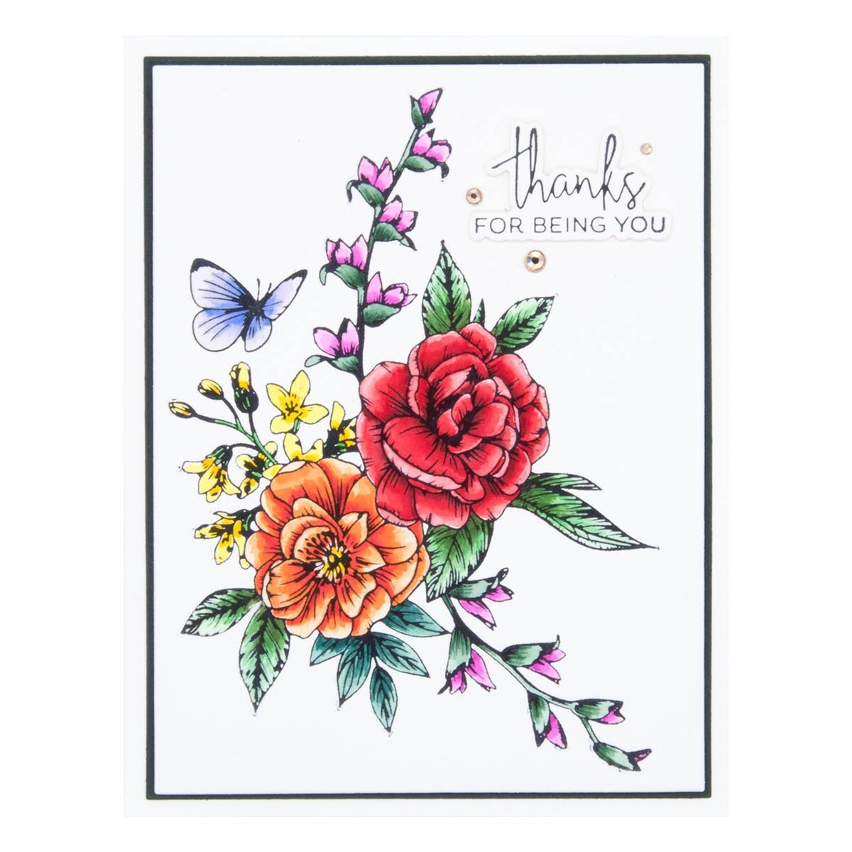 Spellbinders BetterPress Letterpress System Press Plates-Butterfly Bouquet 1/Pkg