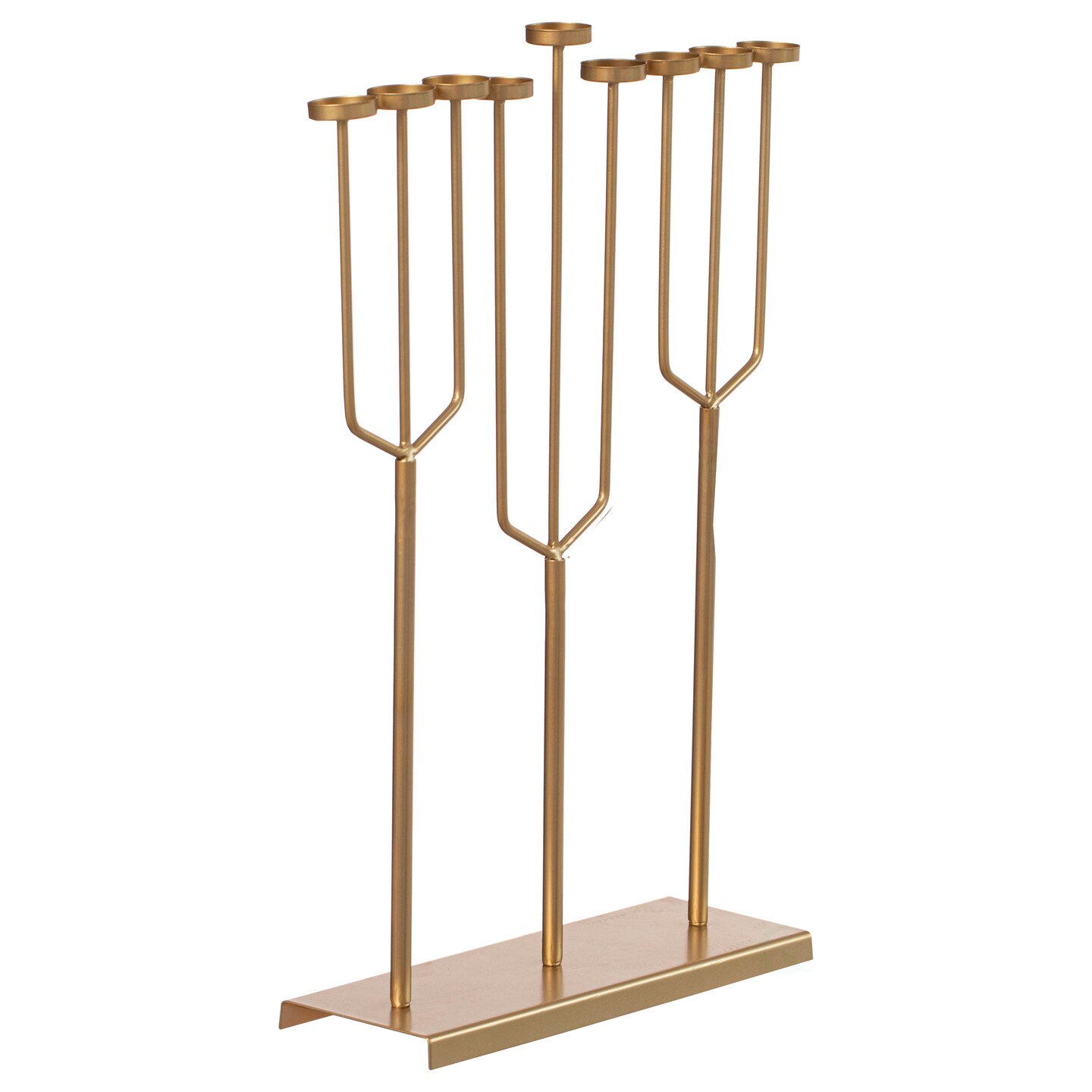 Modern Design Hanukkah Menorah Exceptional presentational piece, 9 Branch Tea Light Candle Holders