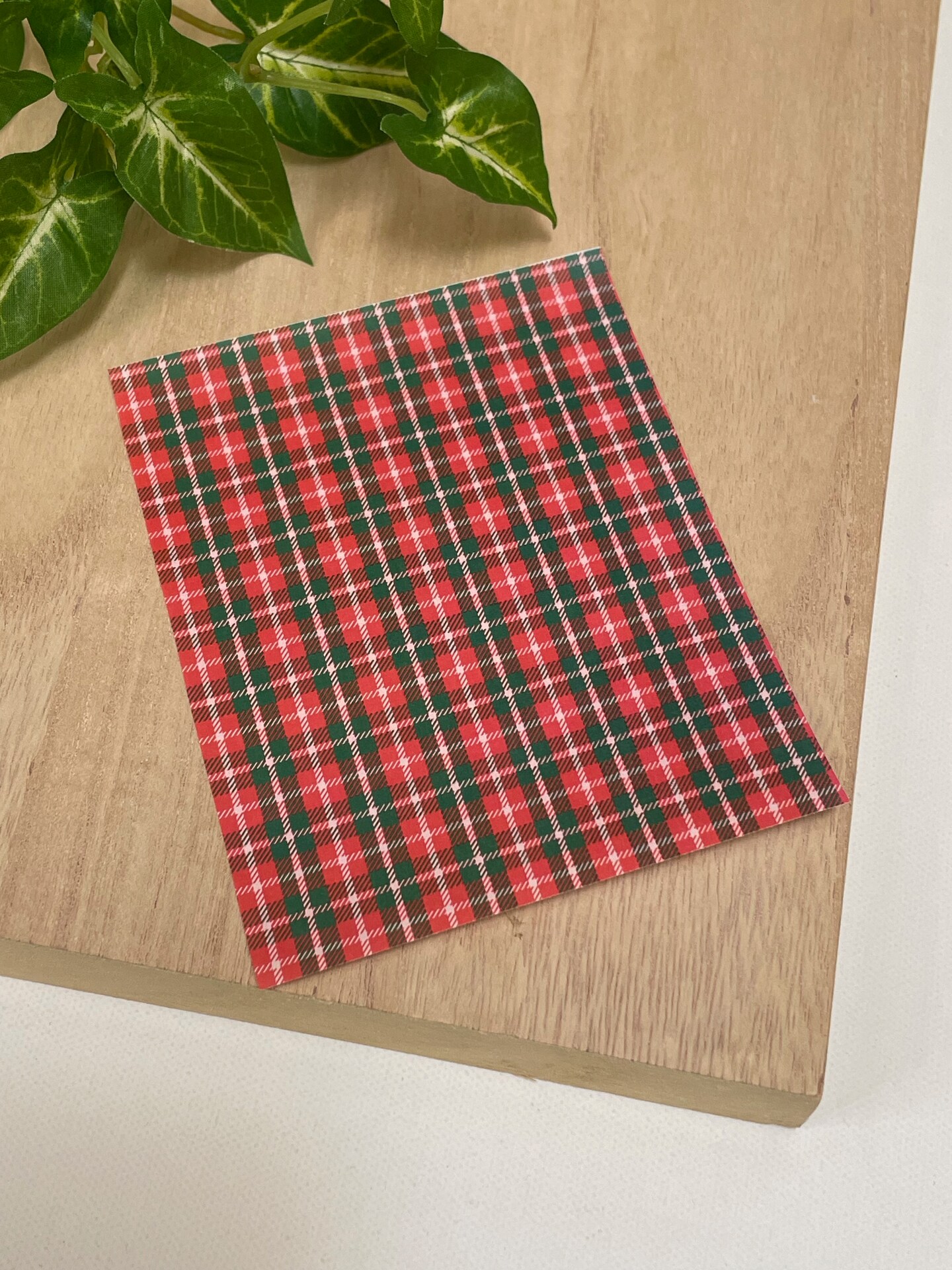Red Plaid Polymer Clay Transfer Paper Clay Image Transfer Sheet
