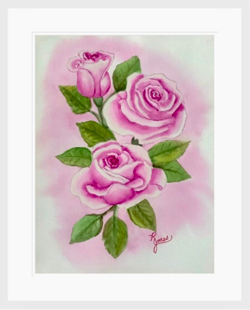 pink_rose　交換絵本です　合計27冊お選び下さいませ Original Rose Painting In Pink | MakerPlace by Michaels