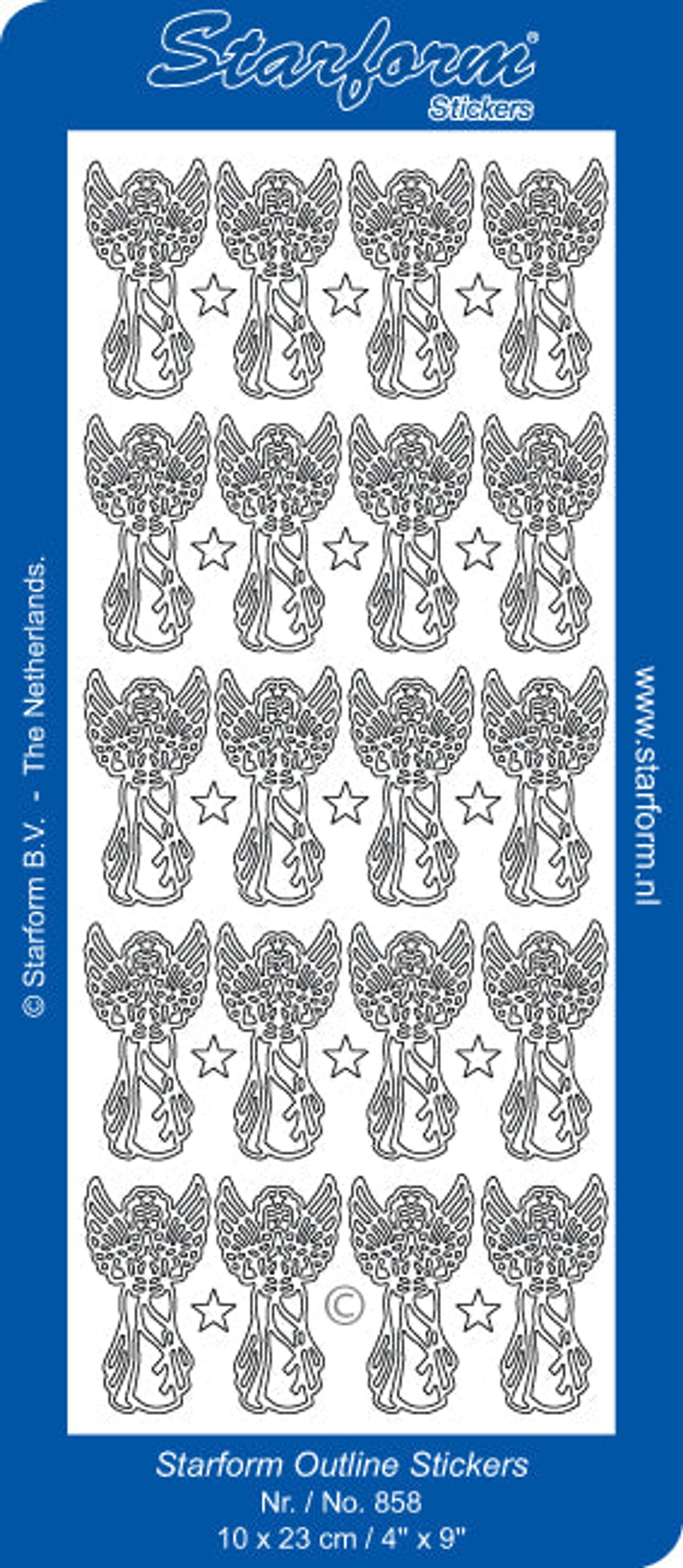 Starform Deco Stickers - Small Angels - Silver