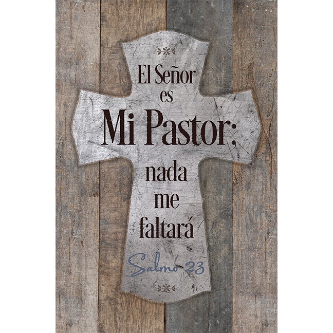 Dexsa El Se&#xF1;or Es Mi Pastor - Psalm 23-The Lord is my Shephard - Inspirational Saying in Spanish 6x9 Wood Plaque with Easel and Wall Hanger