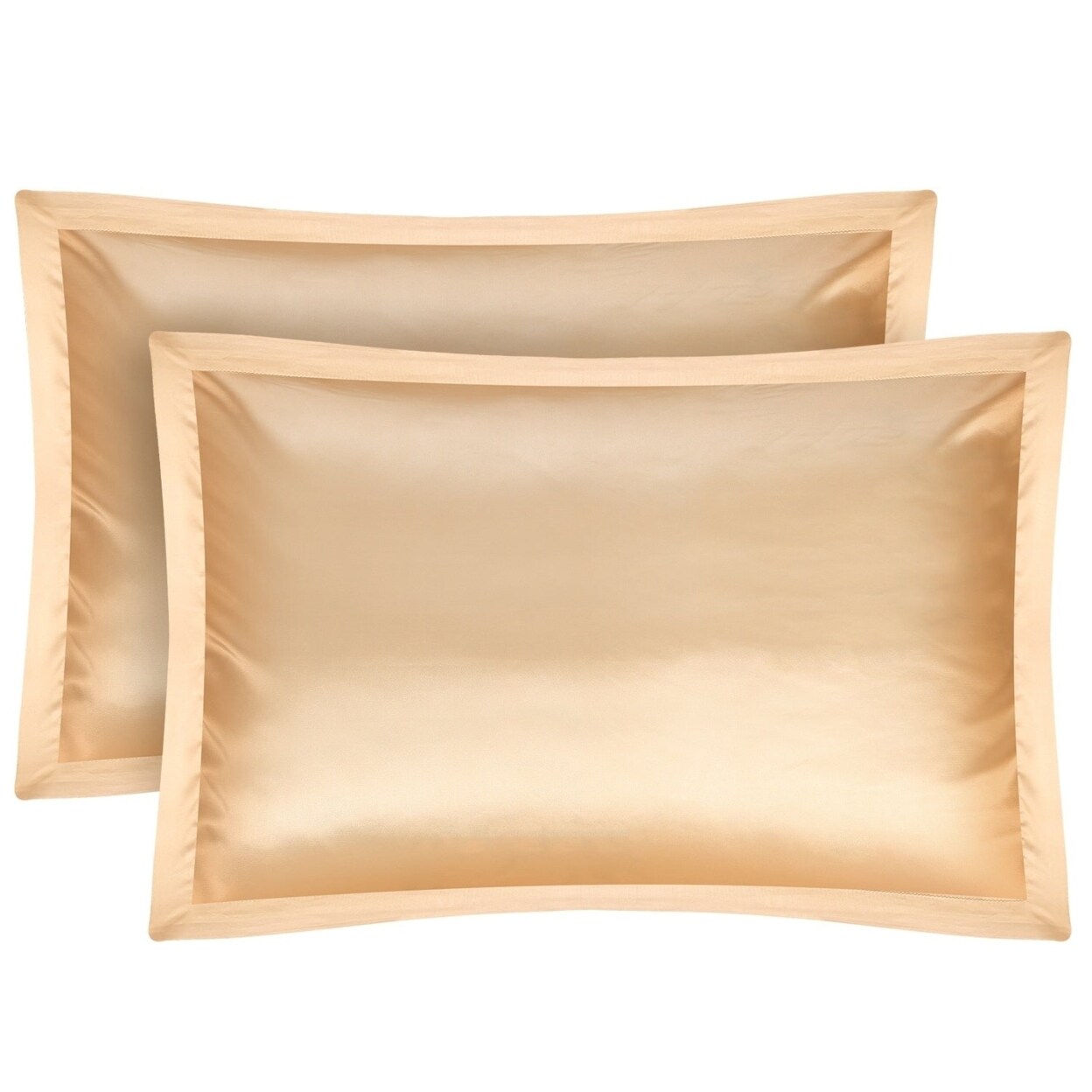 2 Pack Soft Silky Satin Pillow Case Breathable Bed Pillow Cover Queen Size Pillowcase Great For Hair Skin