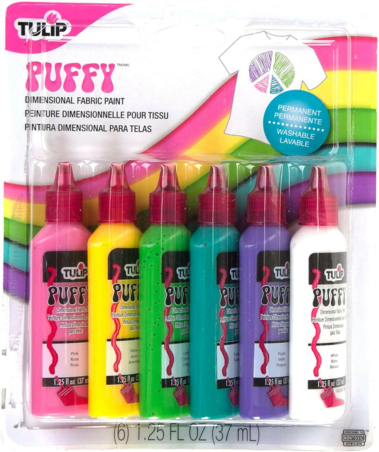 Tulip® Dimensional Fabric Paint, 6 Pack, Michaels