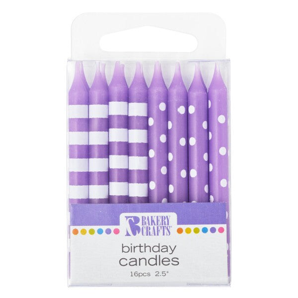 Stripes &#x26; Dots Smooth Specialty Candles, 16pc