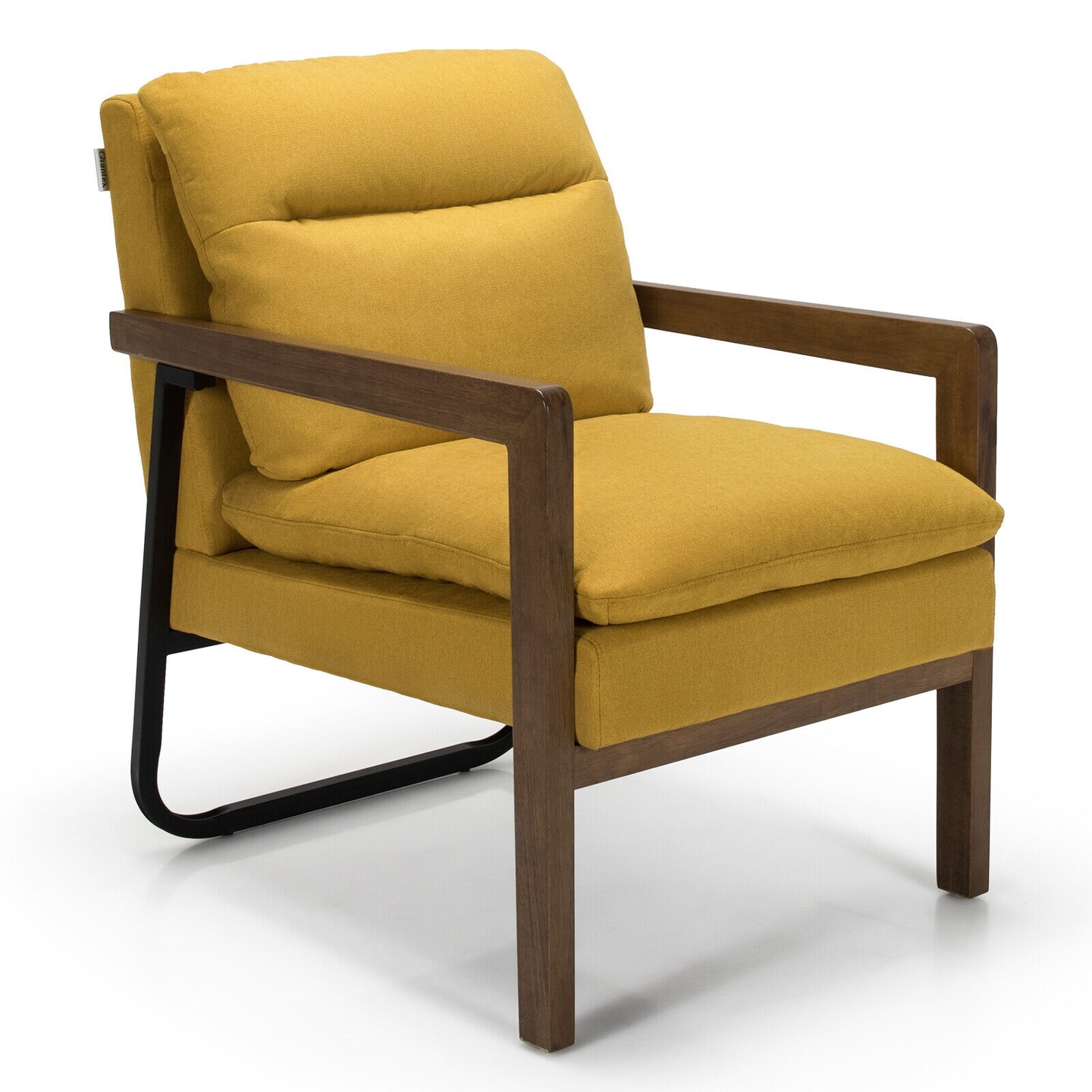 Single Sofa Chair with Extra-Thick Padded Backrest and Seat