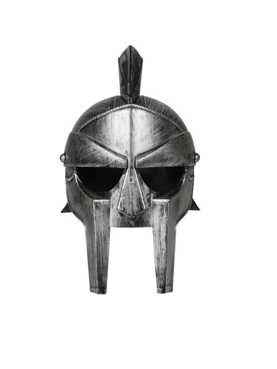 Adult's Deluxe Silver Spartan Helmet Costume Accessory