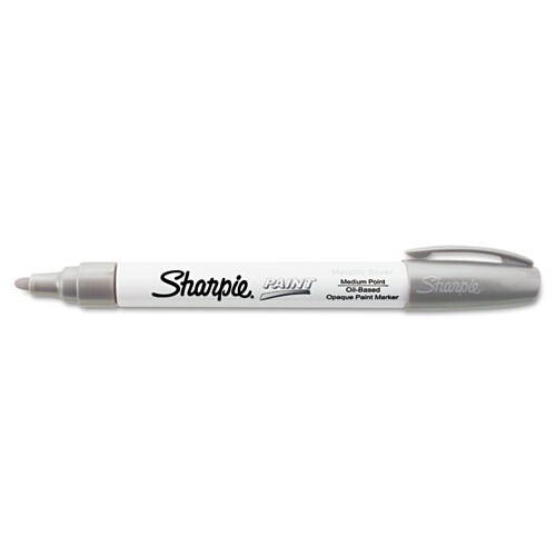 Sharpie Oil-Based Paint Marker, Medium Bullet Tip, Silver, 1-Count