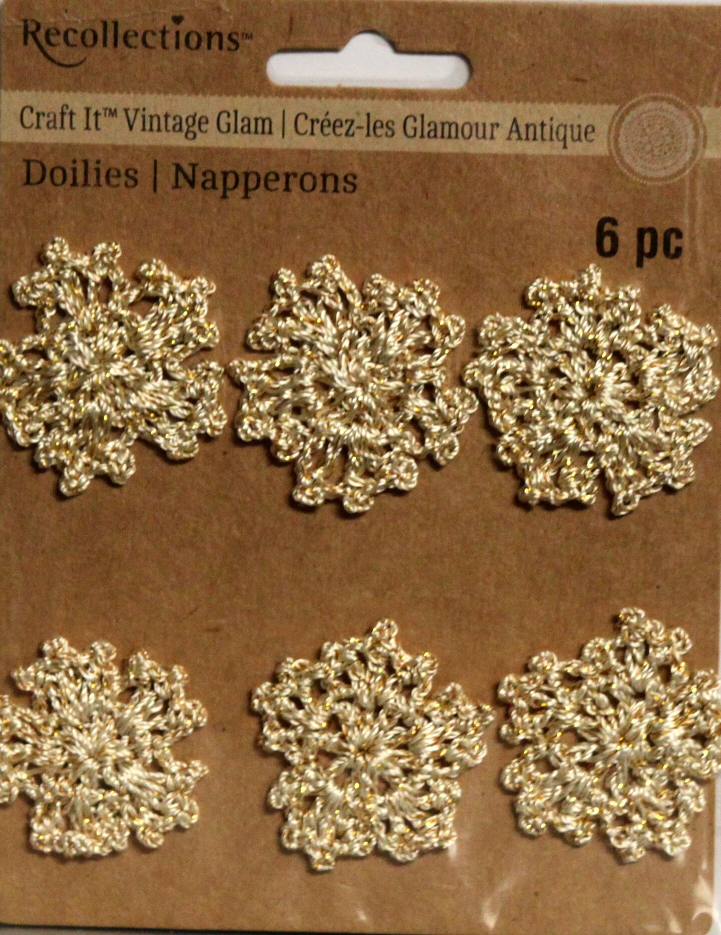Recollections Craft It Vintage Glam Gold Metallic Doilies