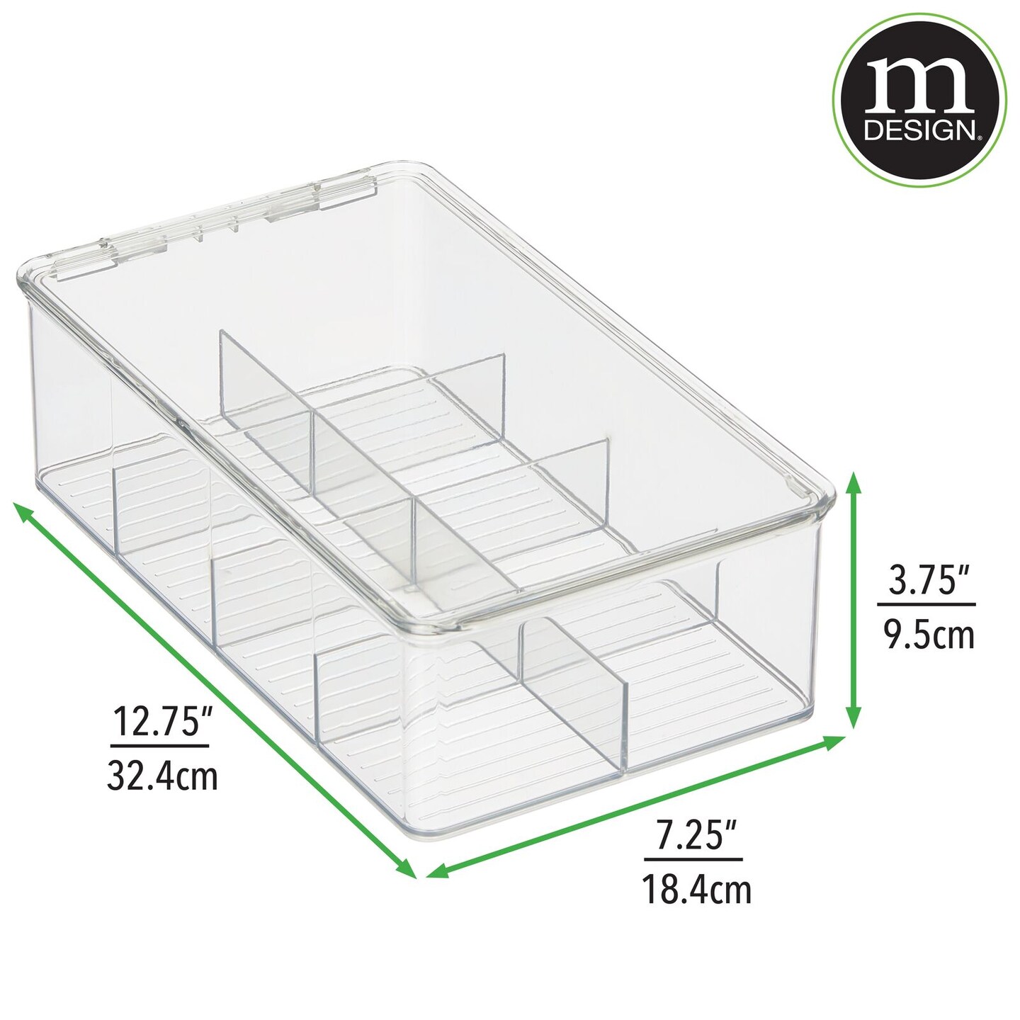 mDesign Stackable Plastic Tea Bag Organizer Kitchen Storage Box Michaels