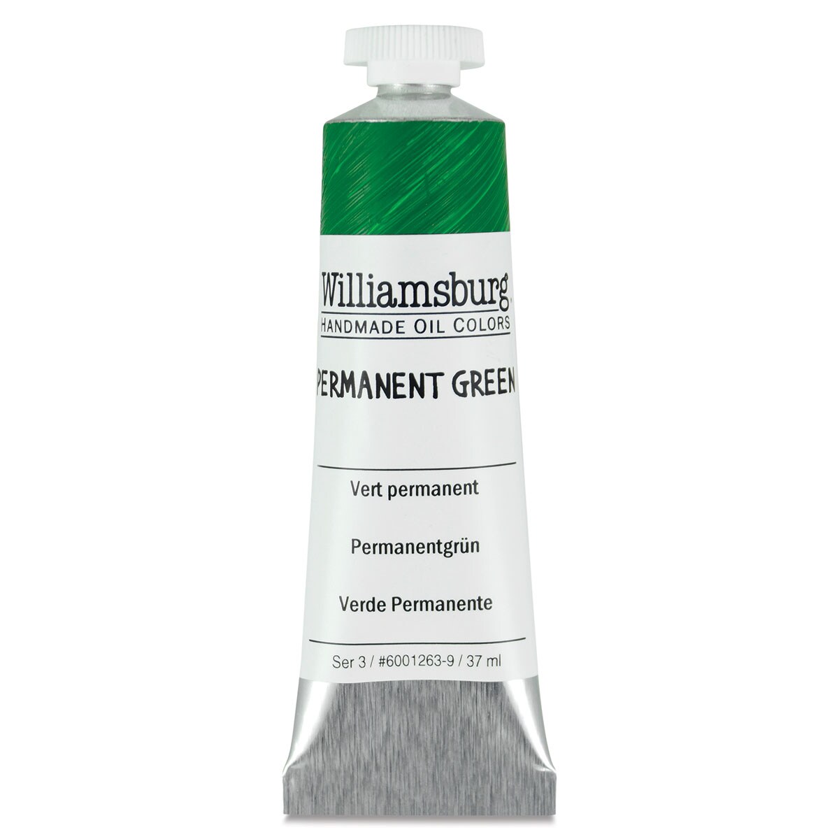 Williamsburg Handmade Oil Paint - Permanent Green, 37 ml tube