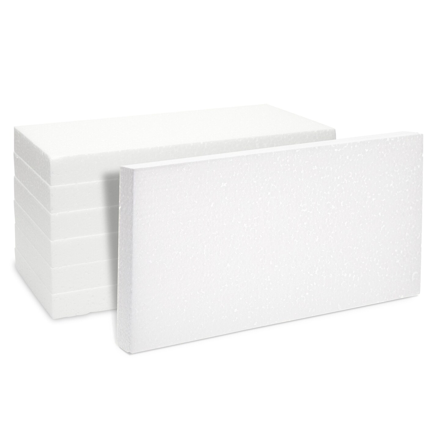 12 Pack Foam Blocks for Crafts, Polystyrene Brick Rectangles for