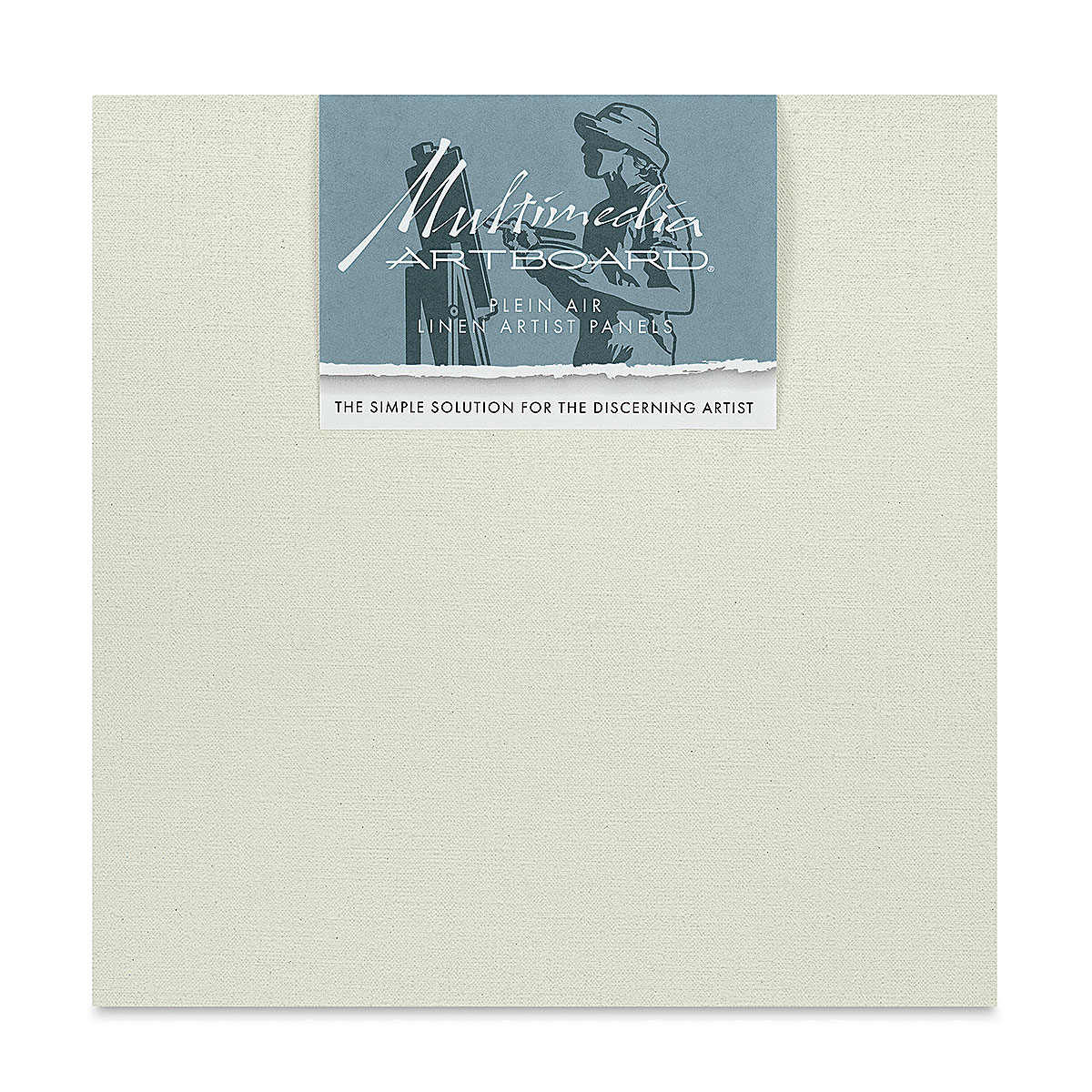 Multimedia Artboard Plein Air Acrylic Primed Linen Artist Panel - 12&#x22; x 12&#x22;, 109 DP, Pkg of 3