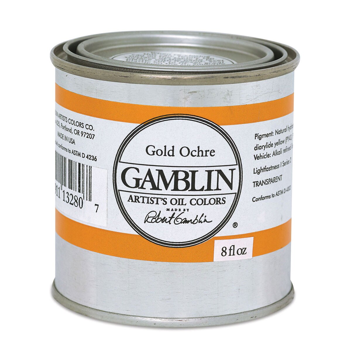 Gamblin Artist&#x27;s Oil Color - Gold Ochre, 8 oz Can