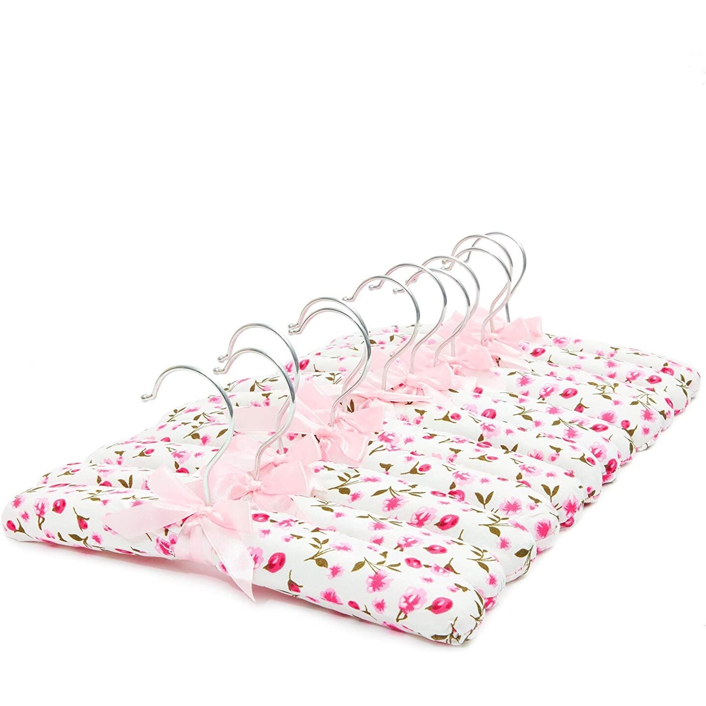 12 Pack Satin Padded Baby Hangers for Closet, Nursery, Baby Clothes (9.5  In)