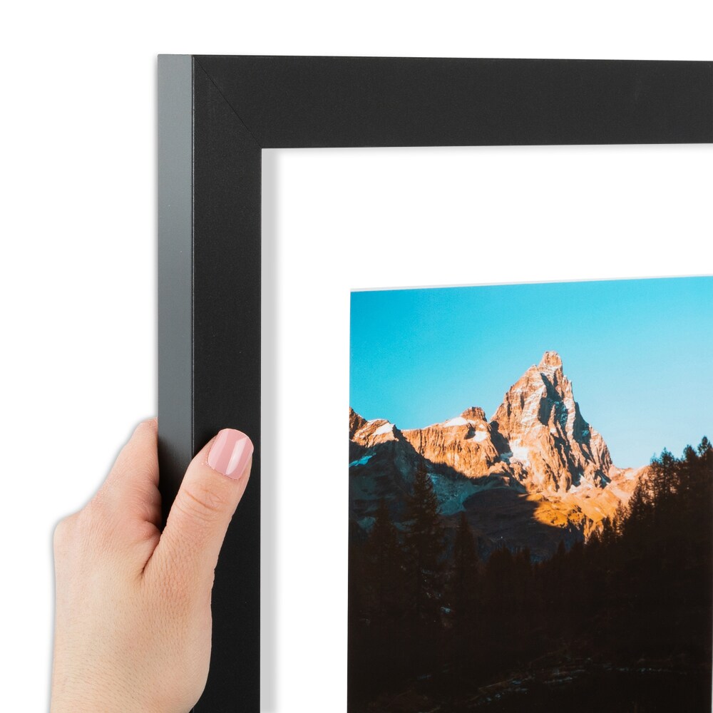 ArtToFrames Collage Photo Picture Frame with 4 - 4x6 inch Openings, Framed in Black with Over 62 Mat Color Options and Plexi Glass (CSM-3926-14)