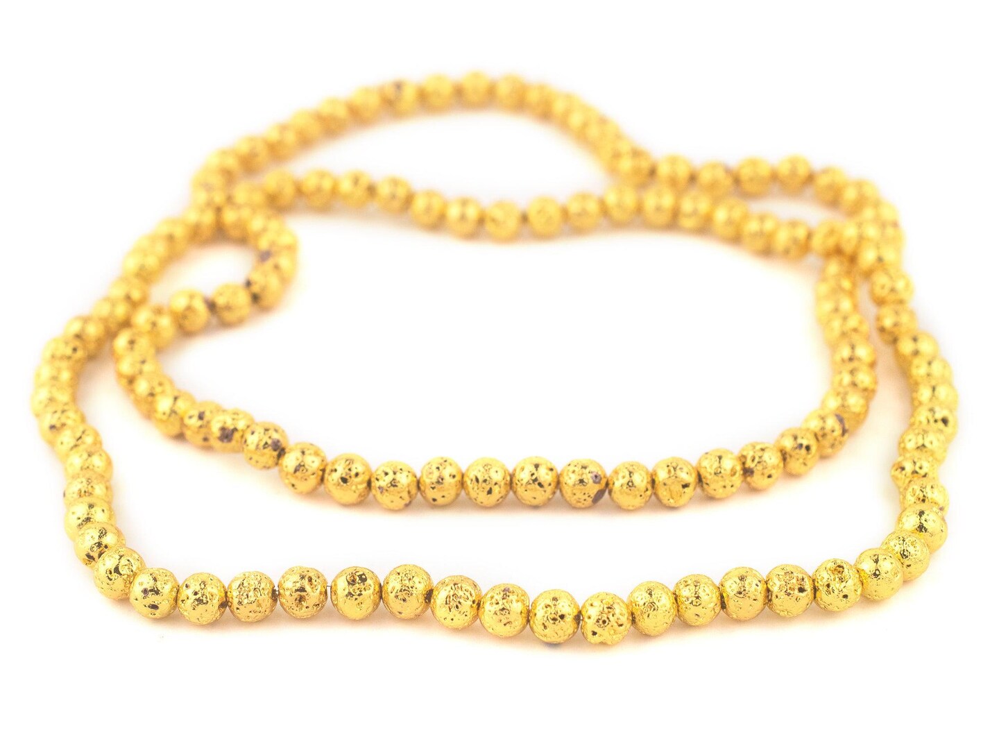 The Bead Chest® Metallic Electroplated Lava Beads, 15 Inch Strand, Available in 6 Colors