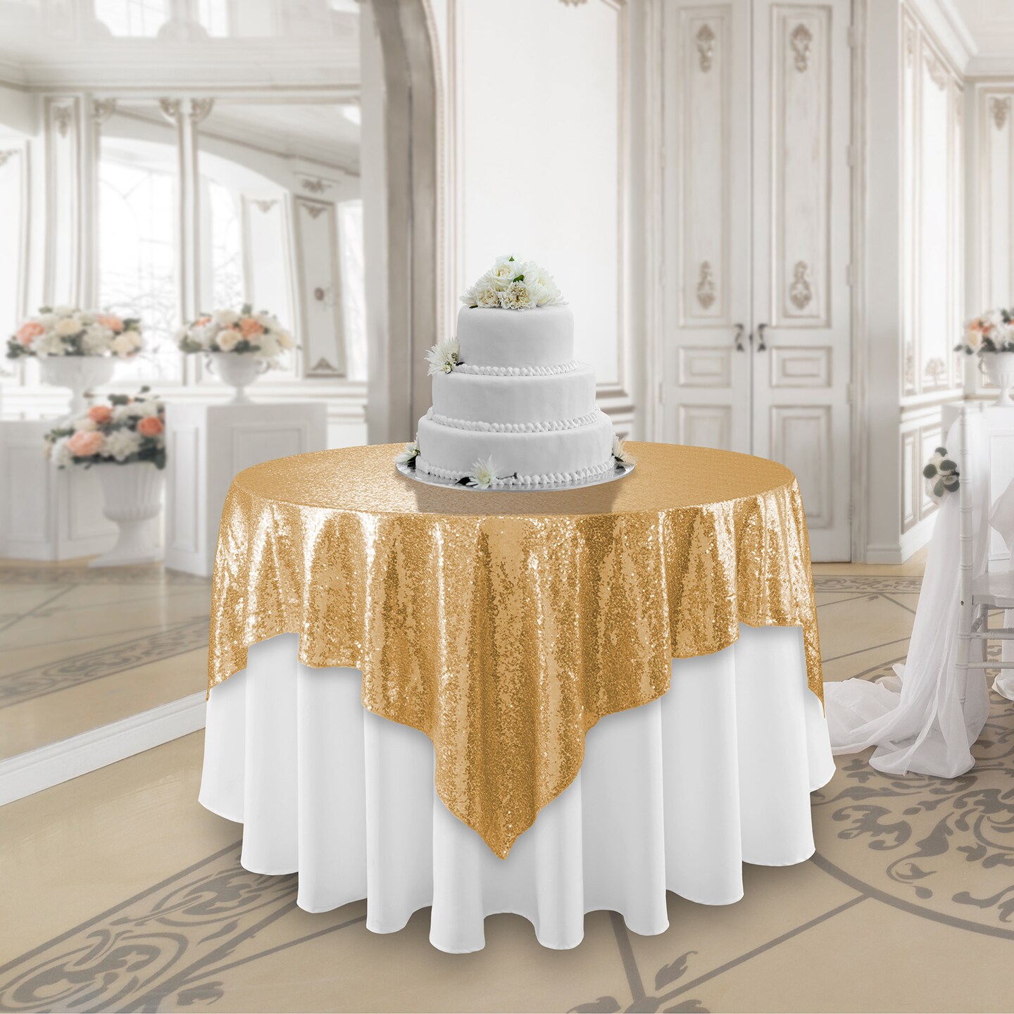 Lann's Linens Sequin Tablecloths, Overlay Covers and Table Runners