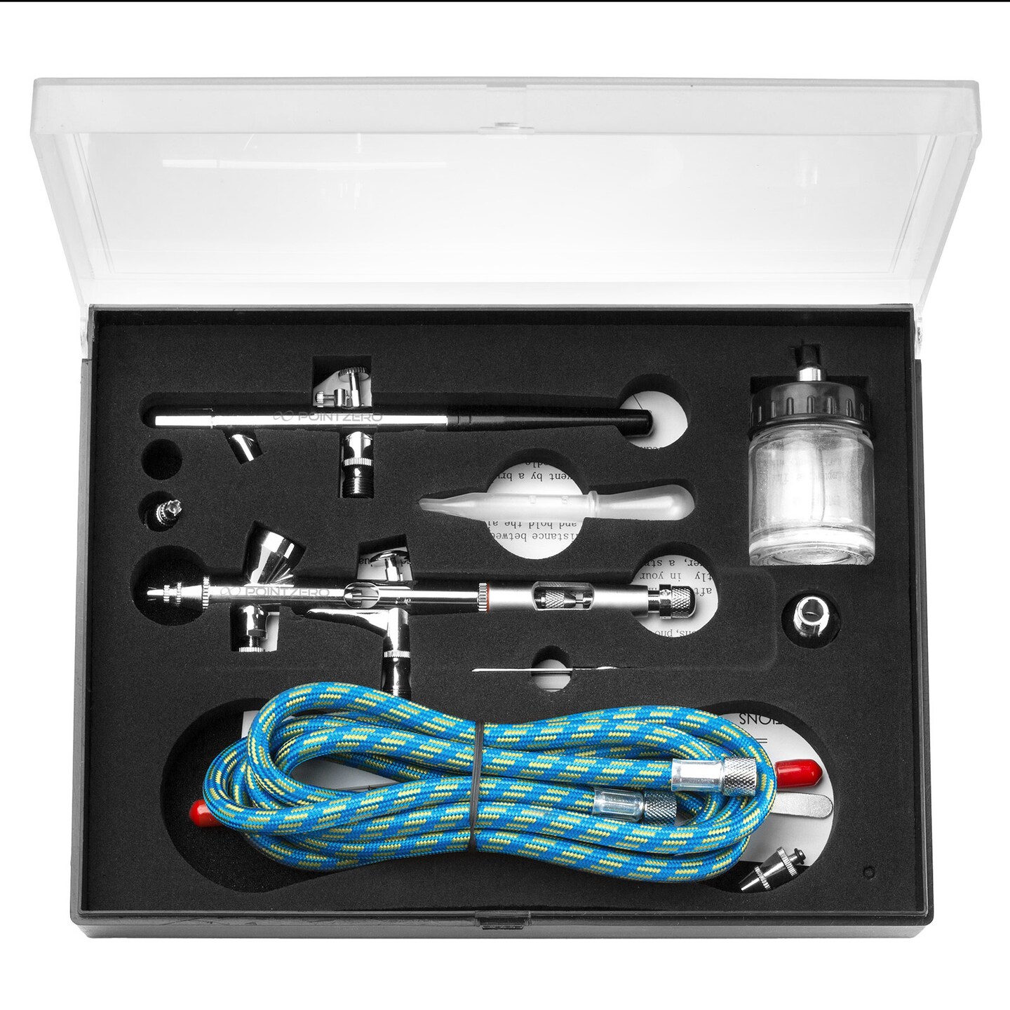 PointZero PZ-220XS Premium Dual-action Two Airbrush Set