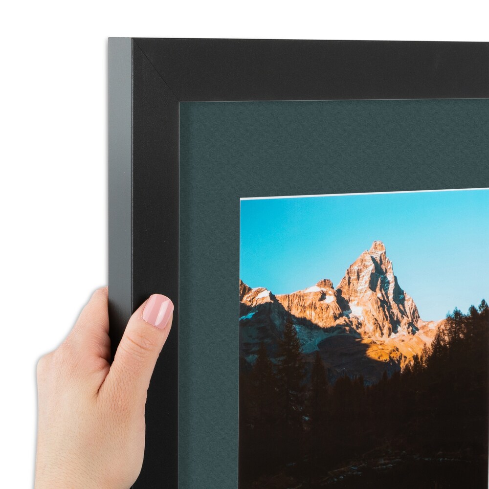 ArtToFrames Collage Photo Picture Frame with 3 - 4x6 inch Openings, Framed in Black with Over 62 Mat Color Options and Regular Glass (CSM-3926-389)