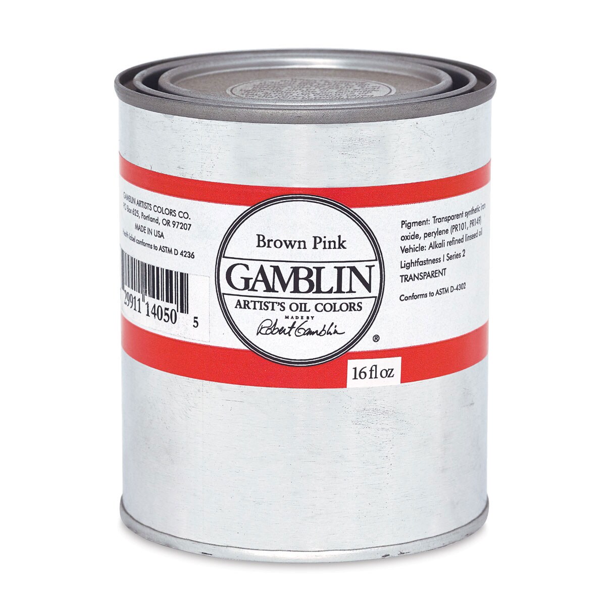 Gamblin Artist&#x27;s Oil Color - Brown Pink, 16 oz Can