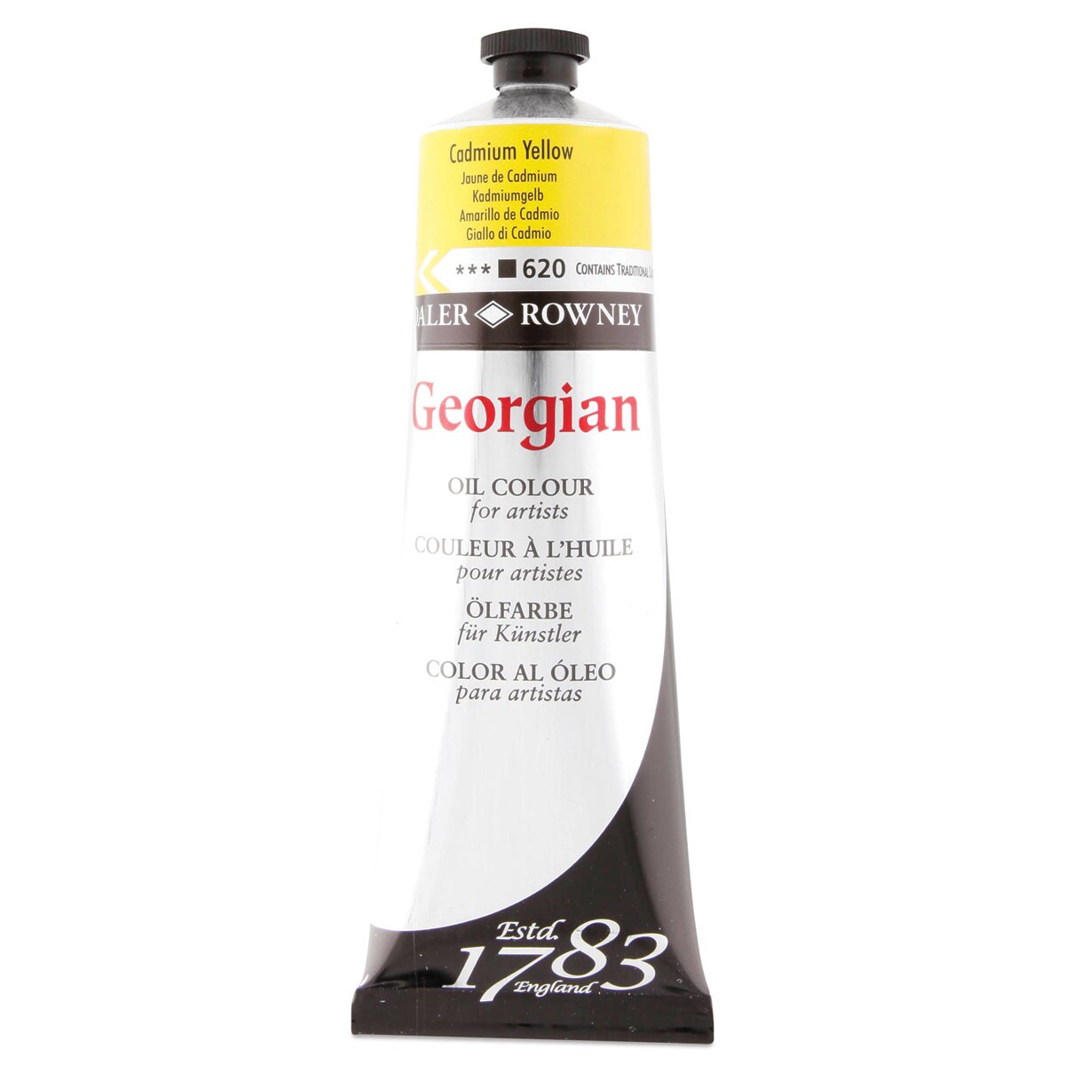 Daler-Rowney Georgian Oil Color, 225ml Tube, Cadmium Yellow Pale Hue - View #2