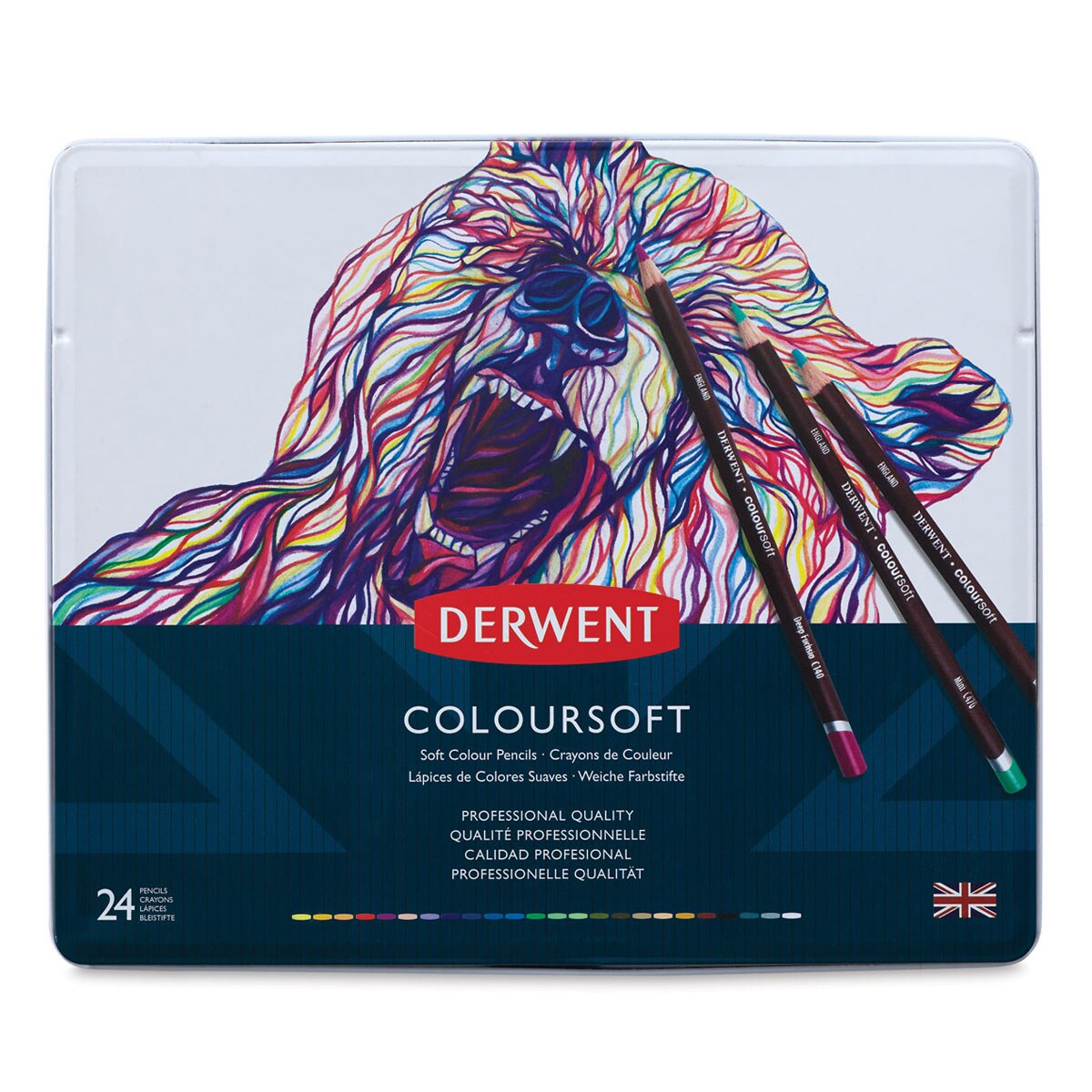 Derwent Coloursoft Pencil Set - Assorted Colors, Set of 24