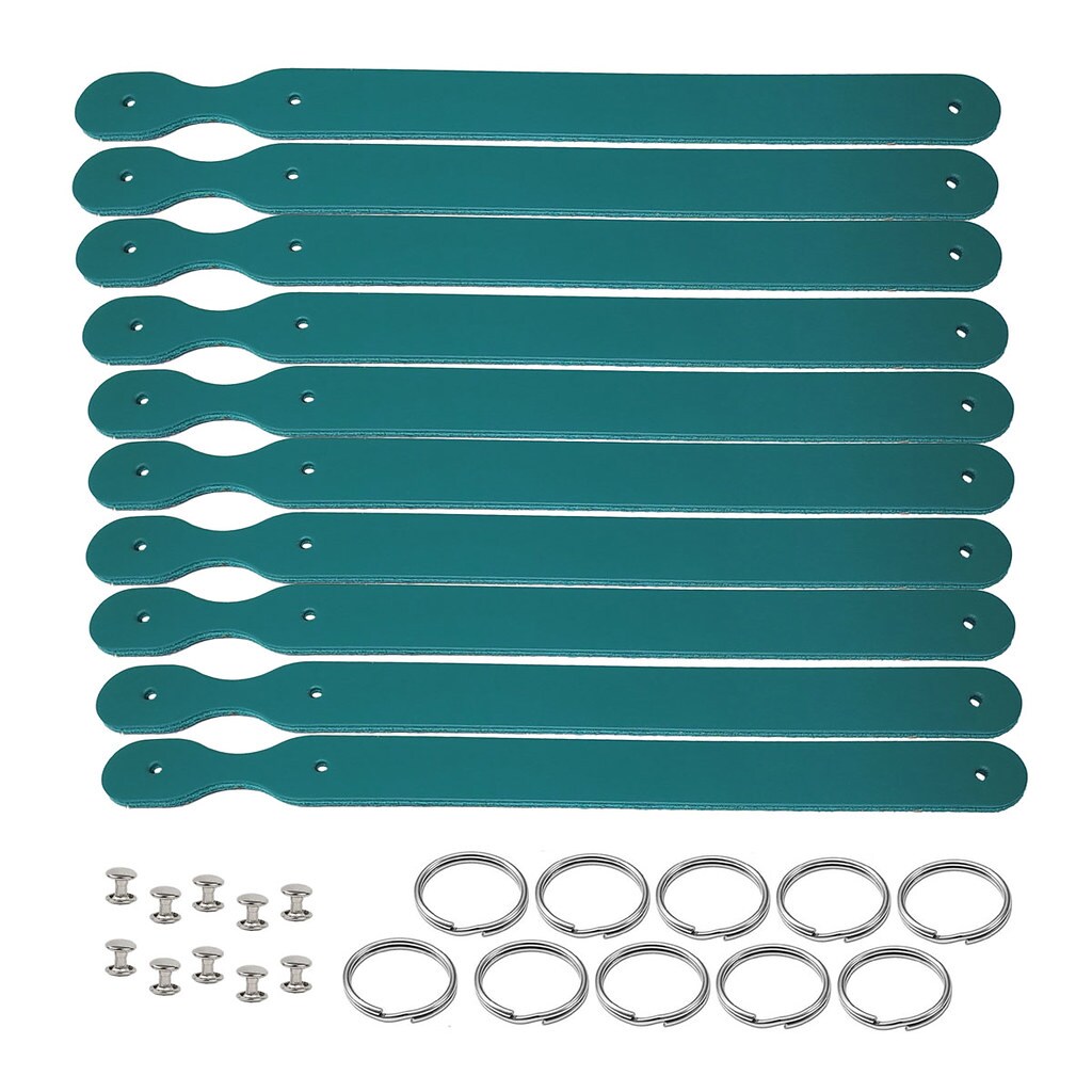 Blank Leather Keychains – 3/4" Full Grain DIY Kit (10 Pack)-Promotional-Fundraising-Personalized Gifts