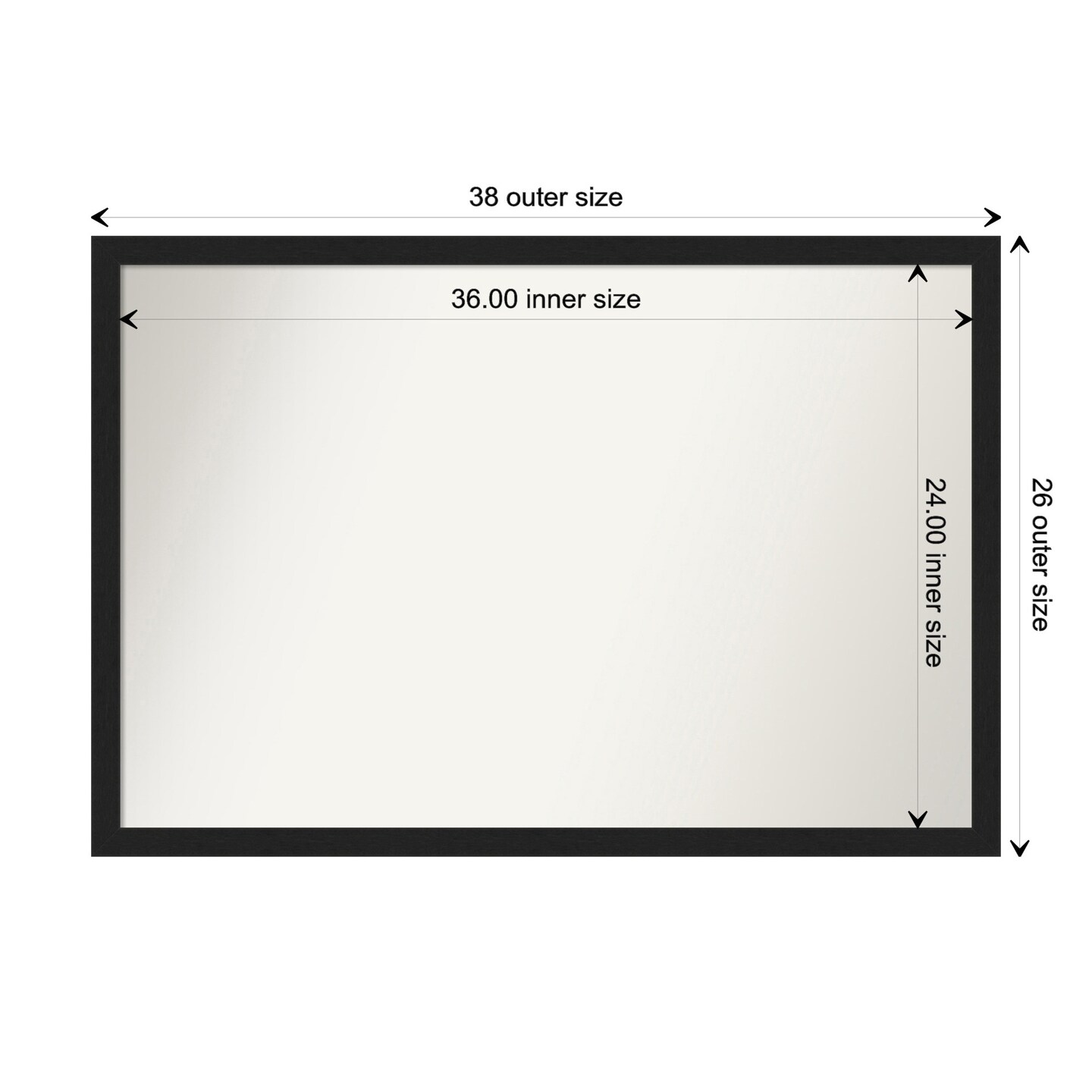 Amanti Art Non-Beveled Wall Mirror, Grace Brushed Gold Narrow Frame