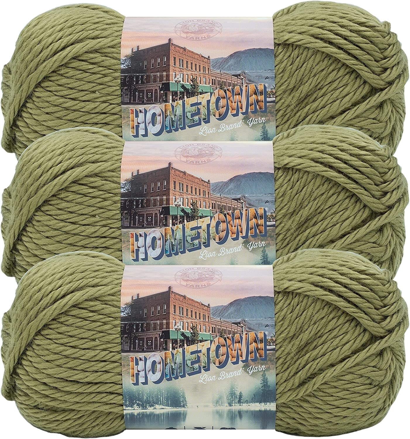 (Pack of 3) Lion Brand Hometown YarnLakeland Olive Michaels
