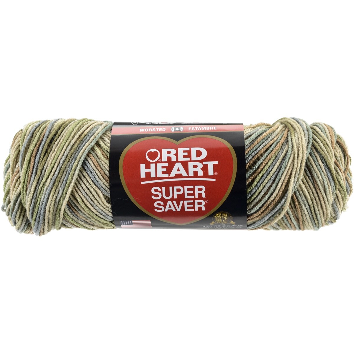 Red Heart Super Saver Yarn - Aspen, Multipack of 6 