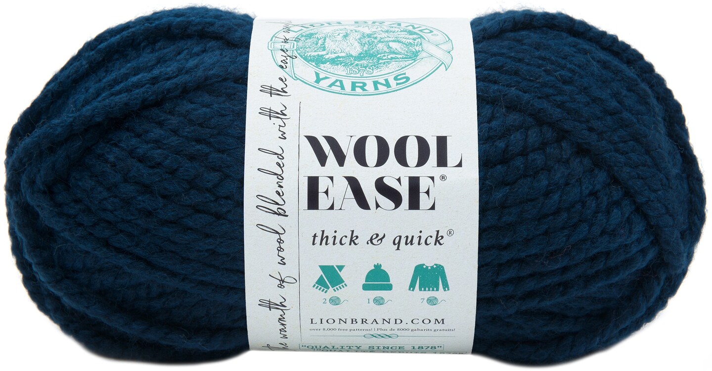 (3 Pack) Lion Brand Wool-Ease Thick & Quick Yarn - Petrol Blue | Michaels