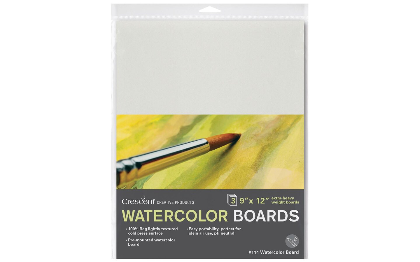 Crescent Watercolor Board 9x12 3/pk Michaels