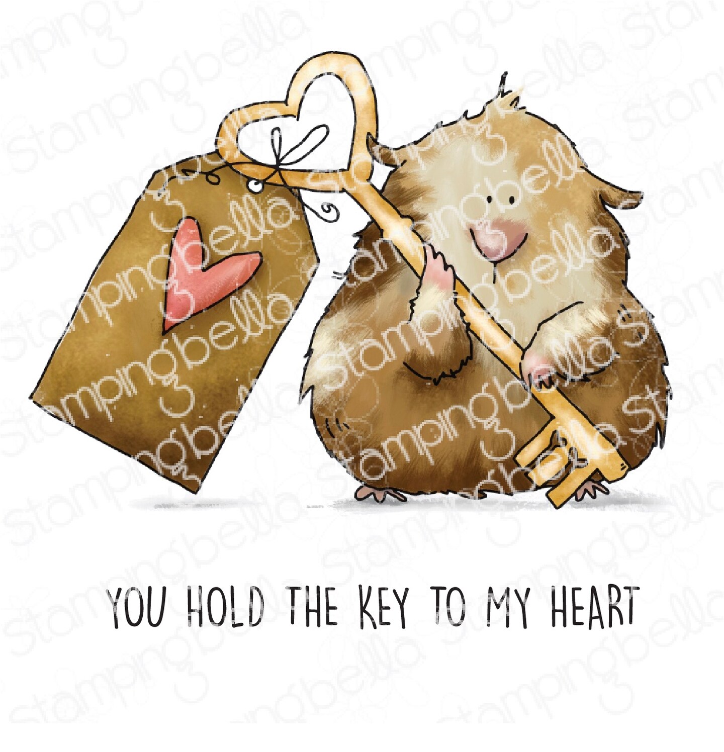 Stamping Bella Cling Stamps-Guinea With A Key