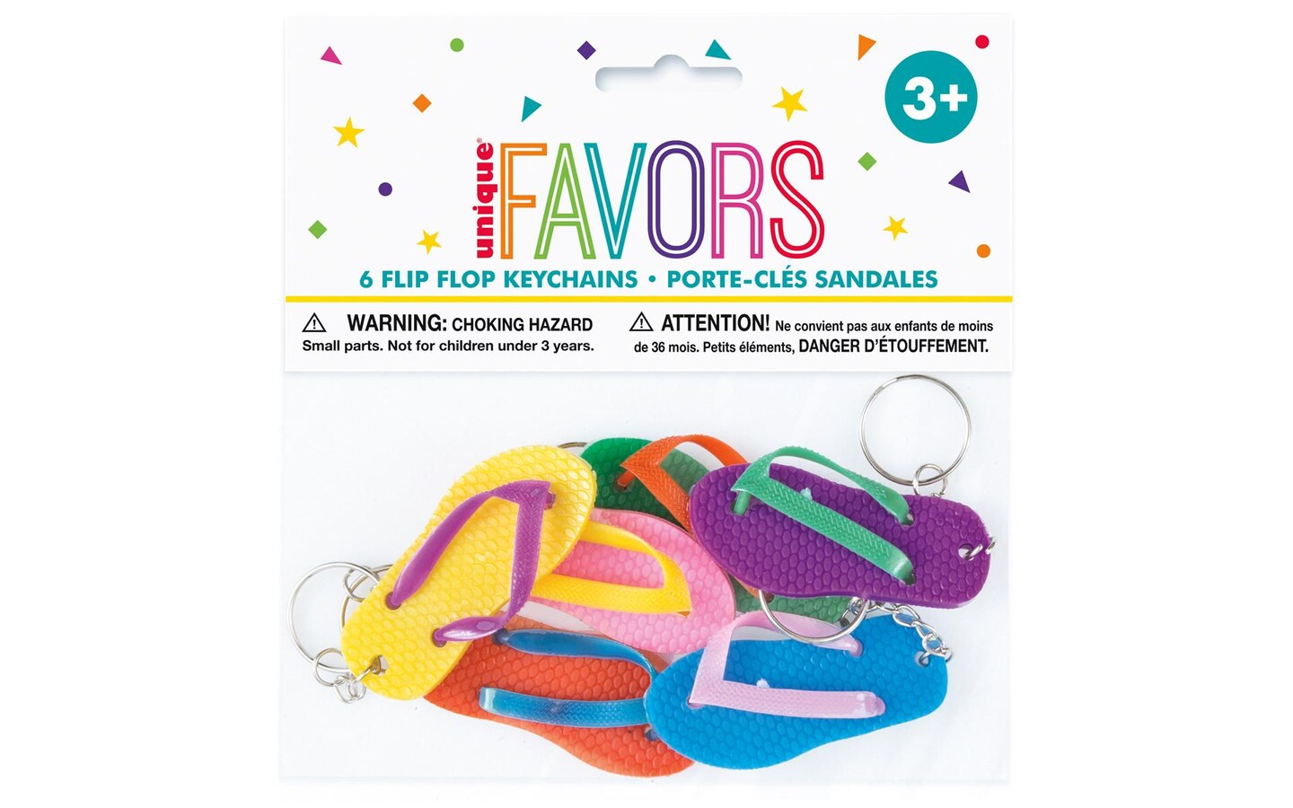 Unique Party Favors Flip Flop Keychains 6pc