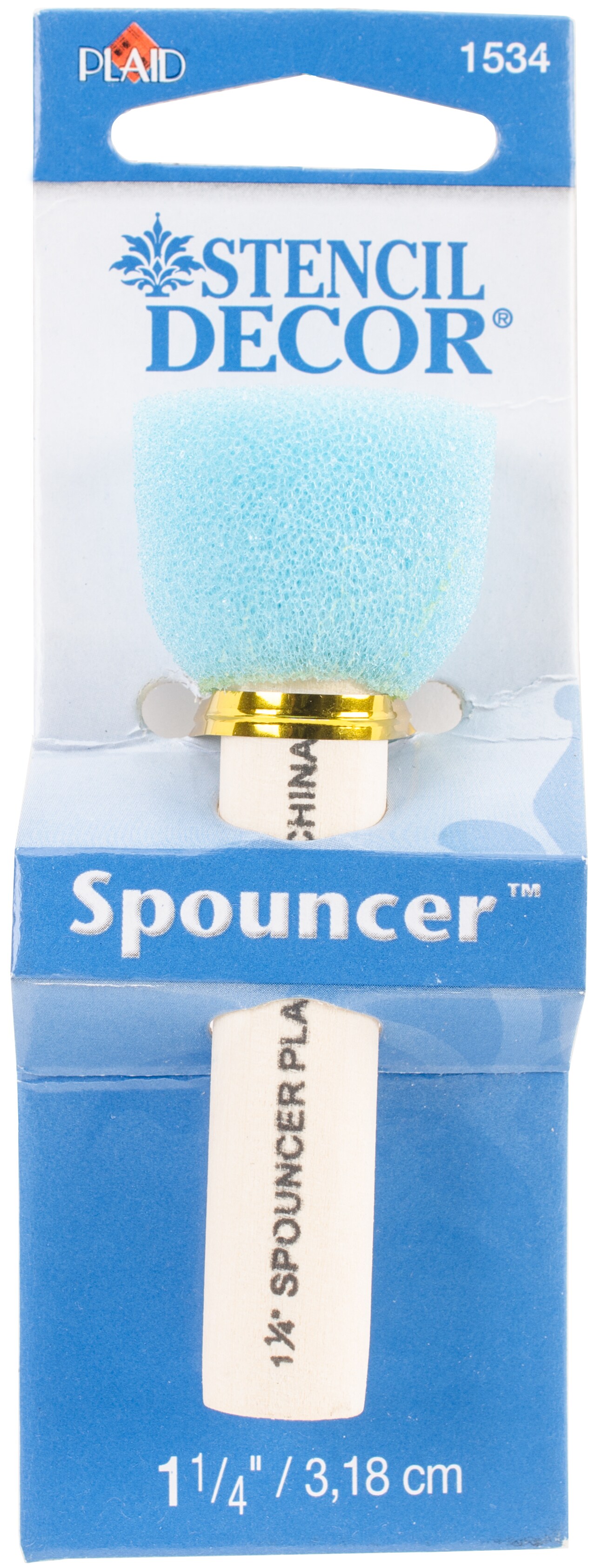 Plaid Spouncer Sponge Stencil Brush-1-1/4&#x22;
