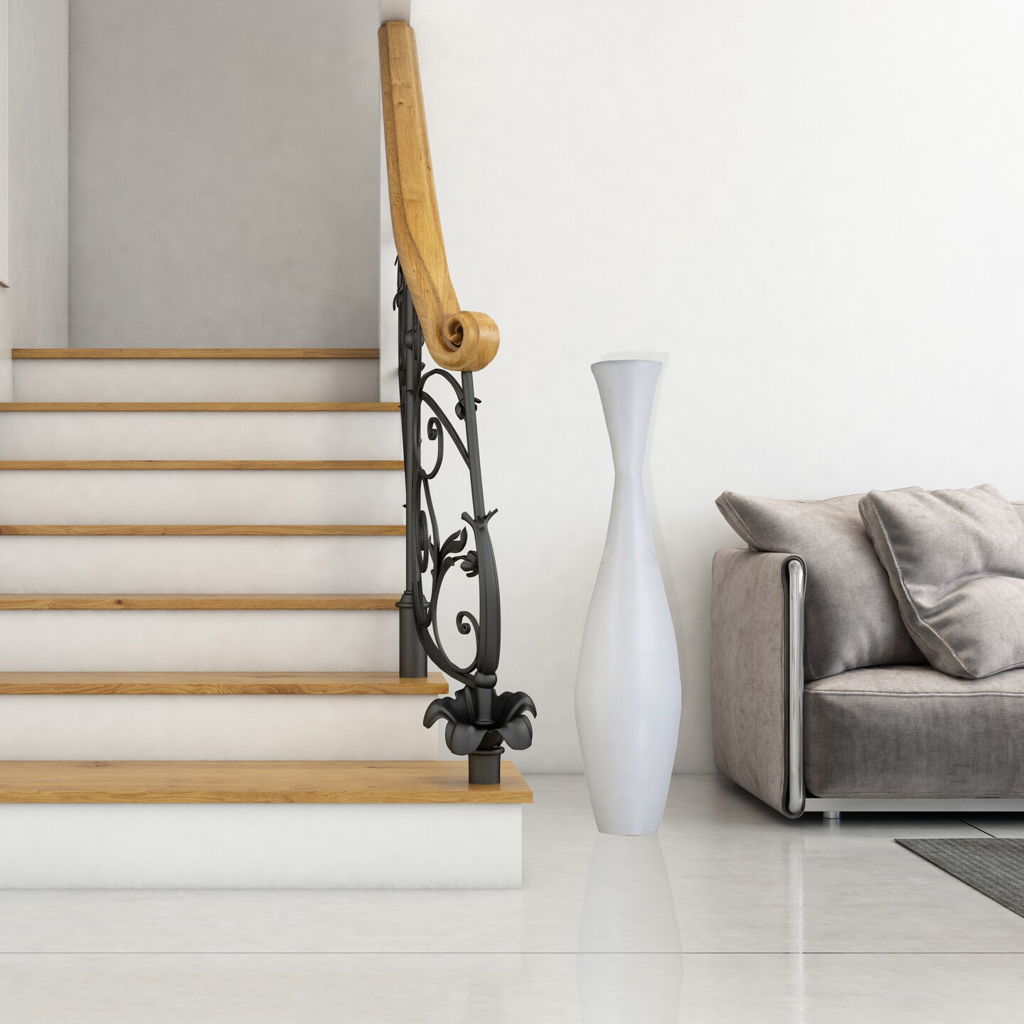 Bamboo Floor Vase - 43-inch Modern Elegance, Living Room Decor, Entryway, Dining Accent, Versatile Floral Styling, Home Accessory, Interior Design Upgrade, Tall Vase, Elegant Room Enhancement