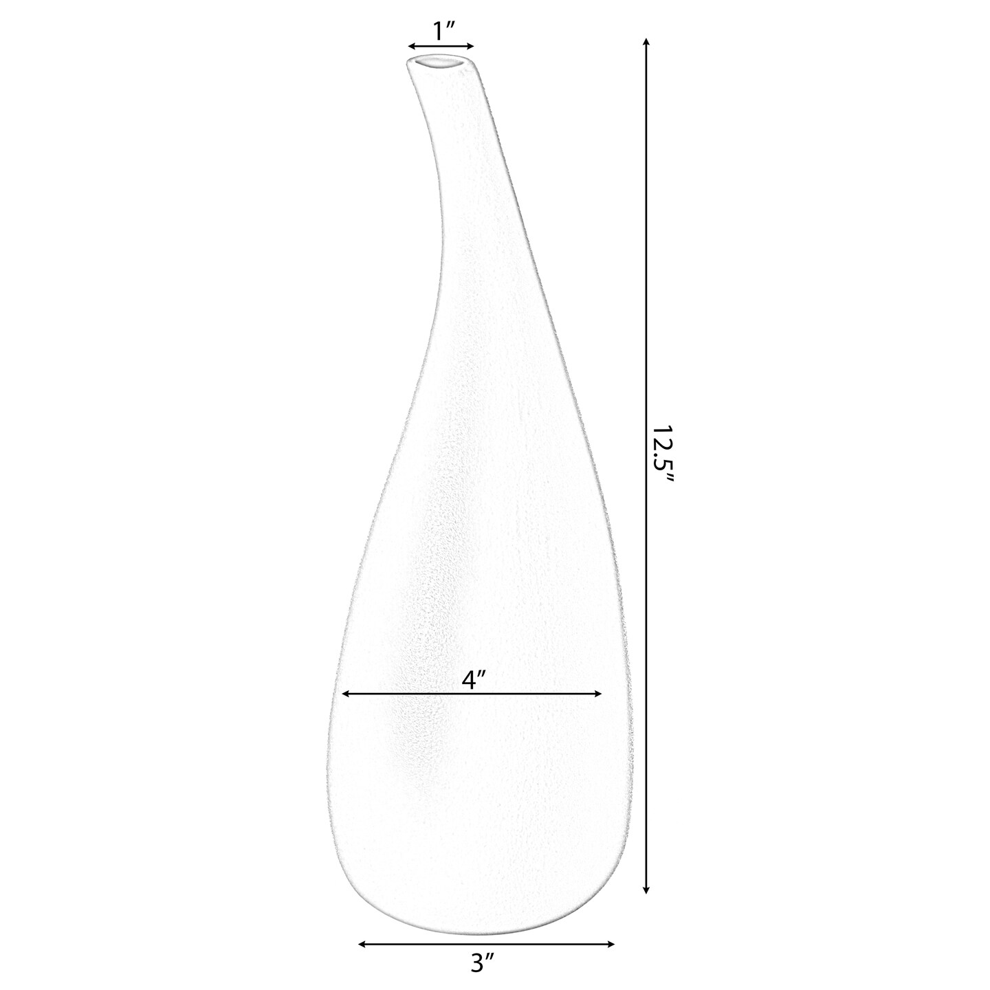 Uniquewise White Contemporary Unique Teardrop Shaped Ceramic Table Vase  Flower Holder (Set of 3) QI004367.3 - The Home Depot