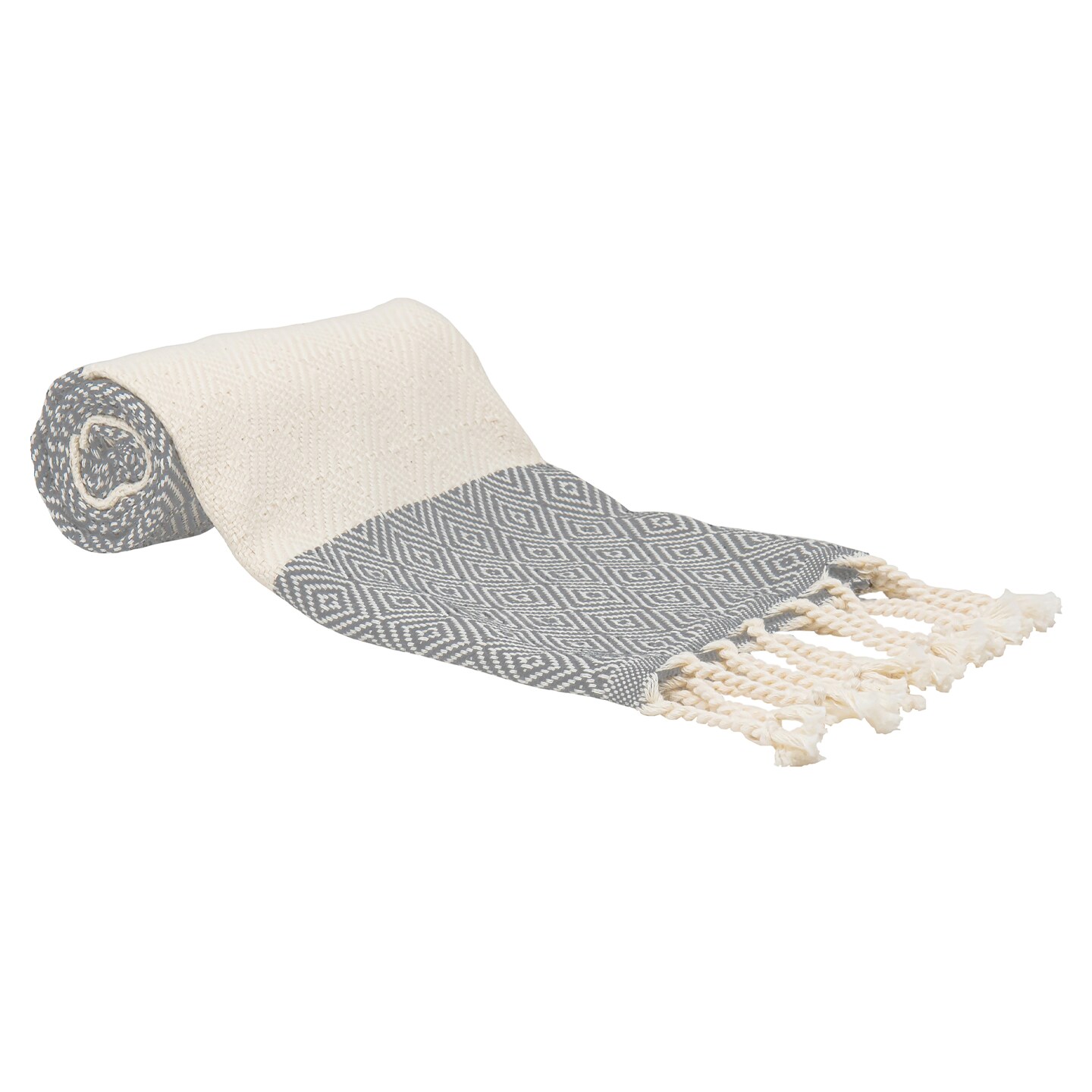 Deerlux 100% Cotton Turkish Hand Towels, Set of 2 18&#x22; x 40&#x22; Diamond Peshtemal Kitchen and Bath Towels