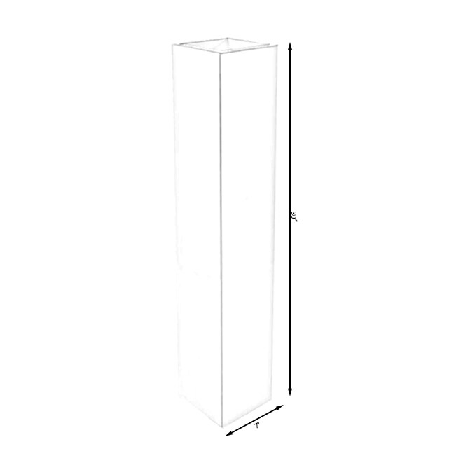 Large Tall Rectangular Wooden Modern Floor Vase - Sleek Contemporary Decor Accent for Living Room, Bedroom, Hallway and Entryway - Handcrafted Decorative Display Piece with Elegant Design