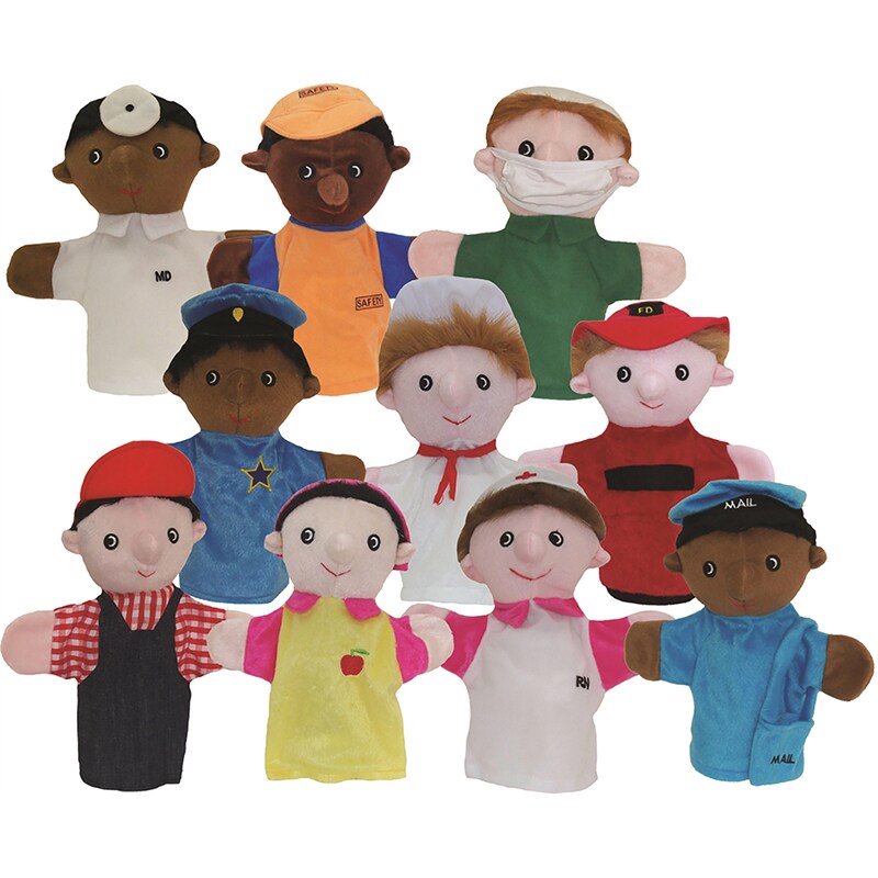 Community Helper Puppets, Set of 10