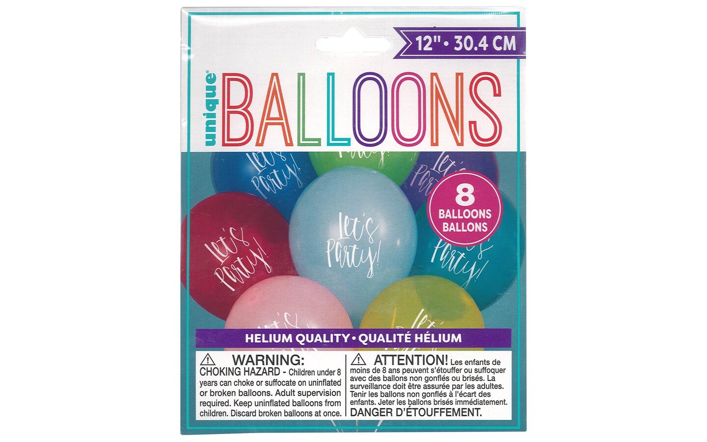 Unique Balloons 12&#x22; Lets Party