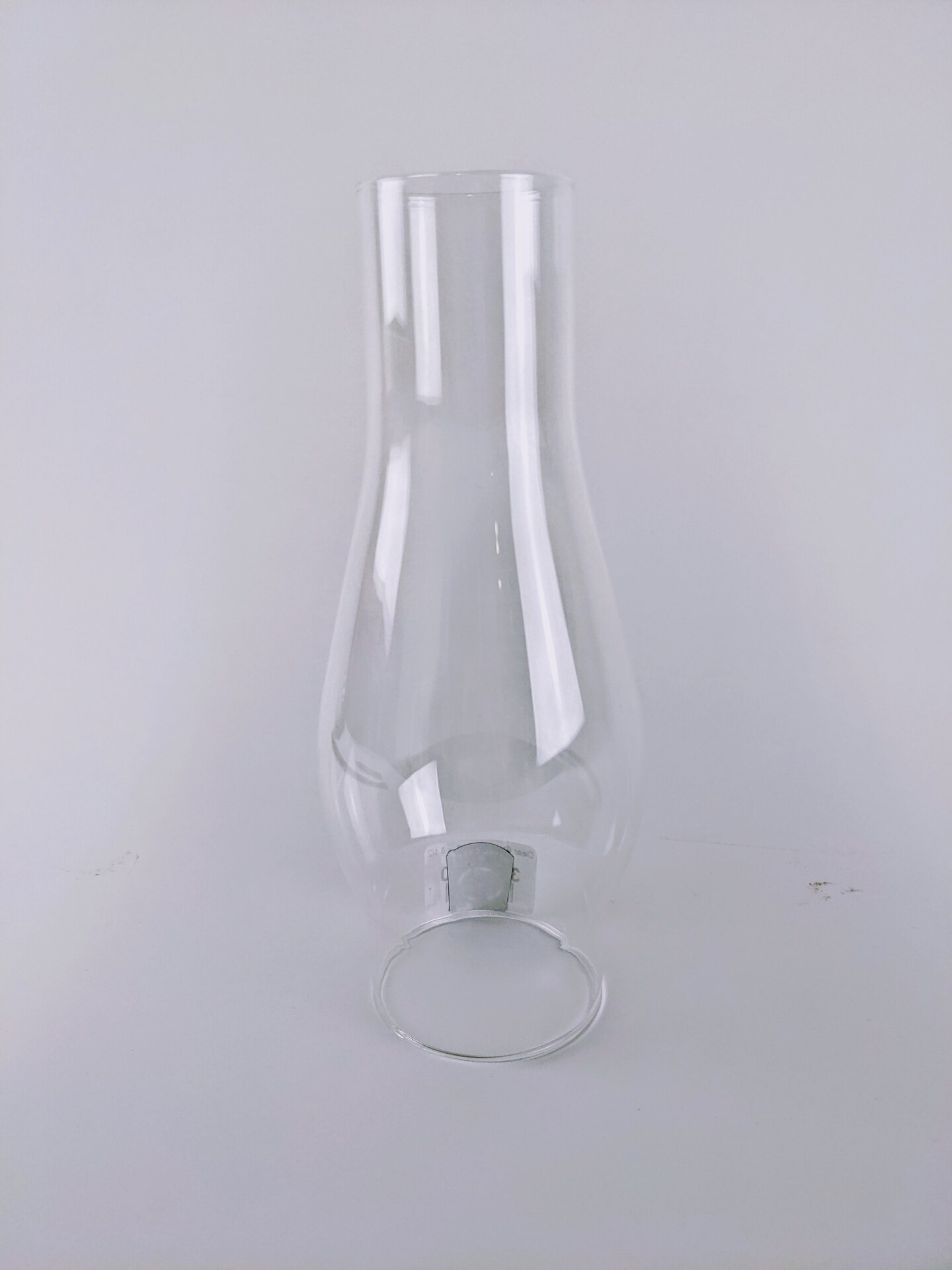 Clear Smooth Top Glass Oil Lamp Chimney 2 5/8&#x22; OD Base x 8.5&#x22; High