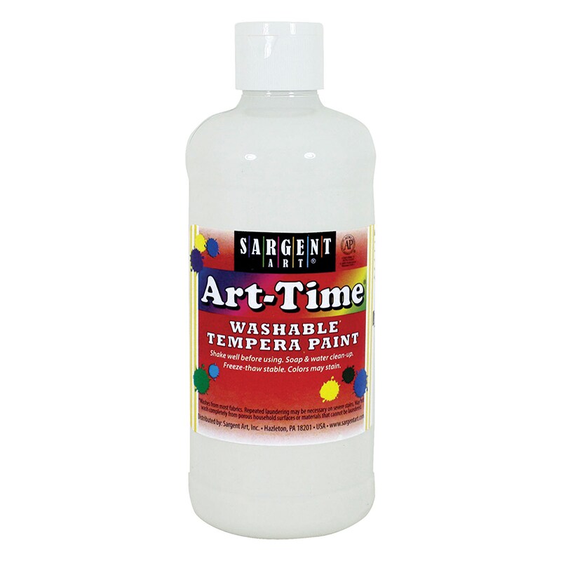 WASHABLE TEMPERA PAINT: WHITE 16 OZ.