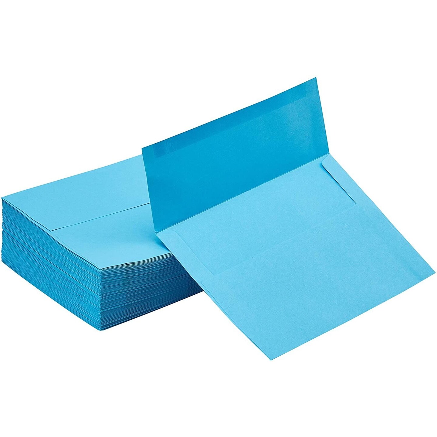 A7 Envelopes - 100 Pack Invitation Envelopes, 5x7 Gummed Seal Square-Flap  Invite Envelope for Wedding, Holiday, Birthday, Baby Shower, 120gsm, Aqua  Blue, 5.25 x 7.25 inches
