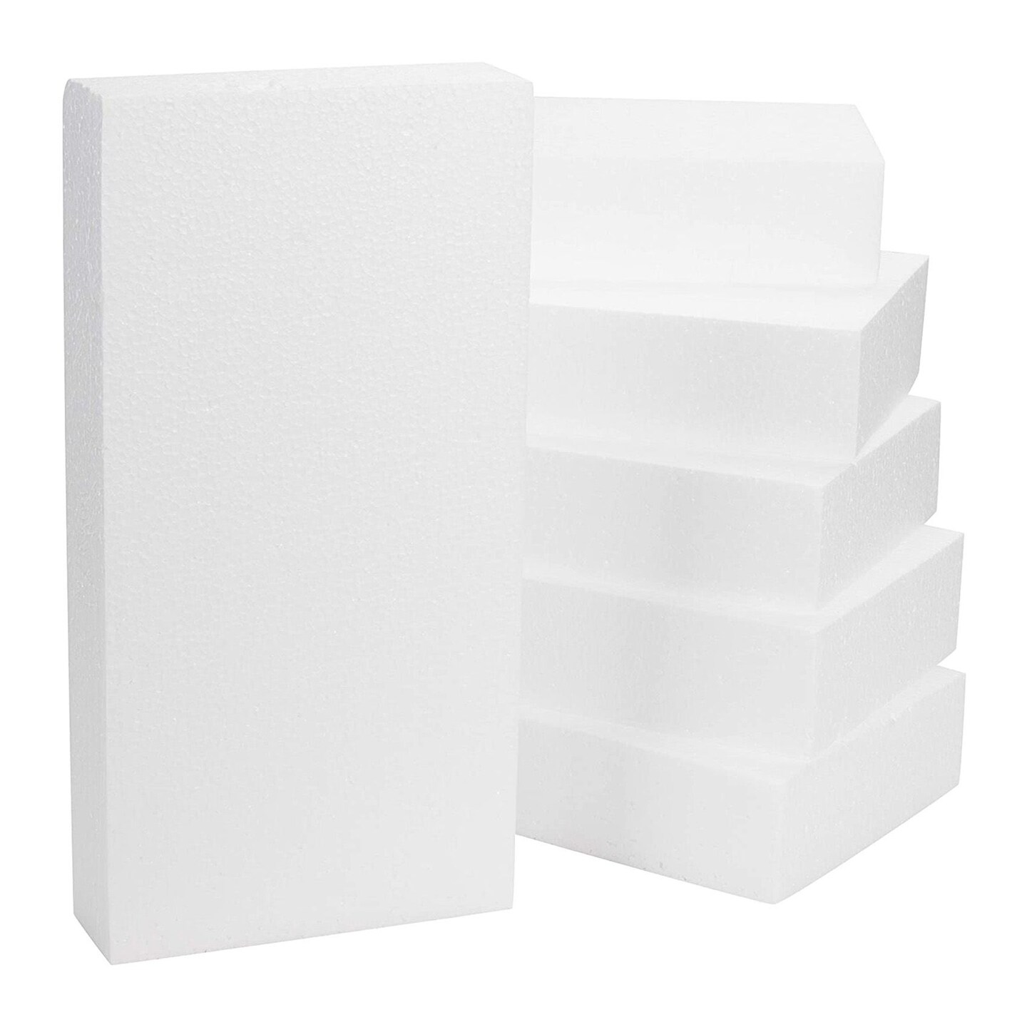 6 Pack Rectangle Foam Blocks for Crafts, Floral Arrangements, DIY ...