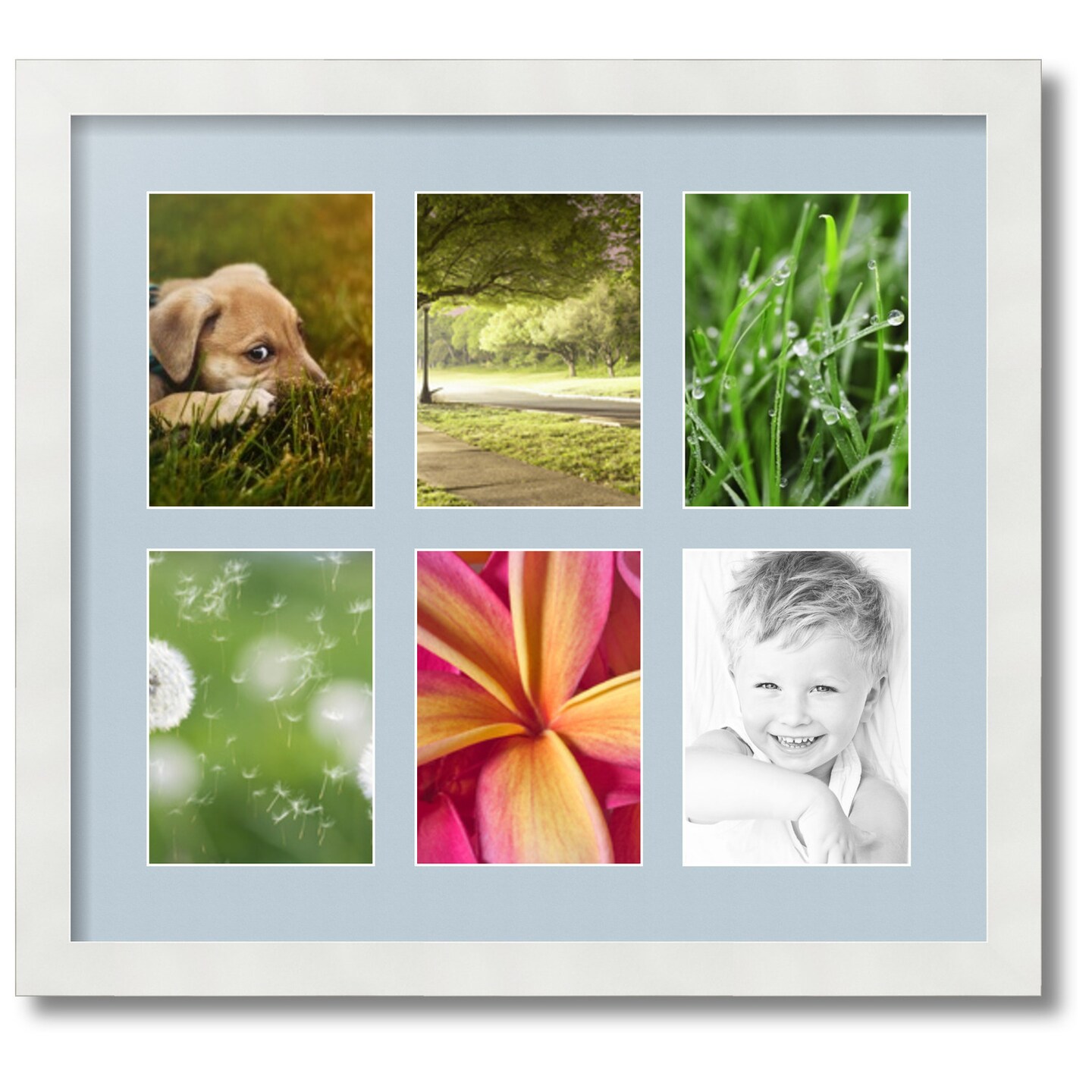 ArtToFrames 1.25" Custom Poster Frame – Satin White, MDF, Wall Mount – Made To Order In USA