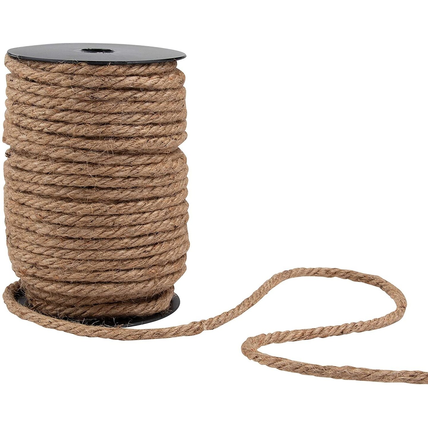 100 Feet Nautical Rope for Crafts, 6mm Thick Jute Twine (Brown